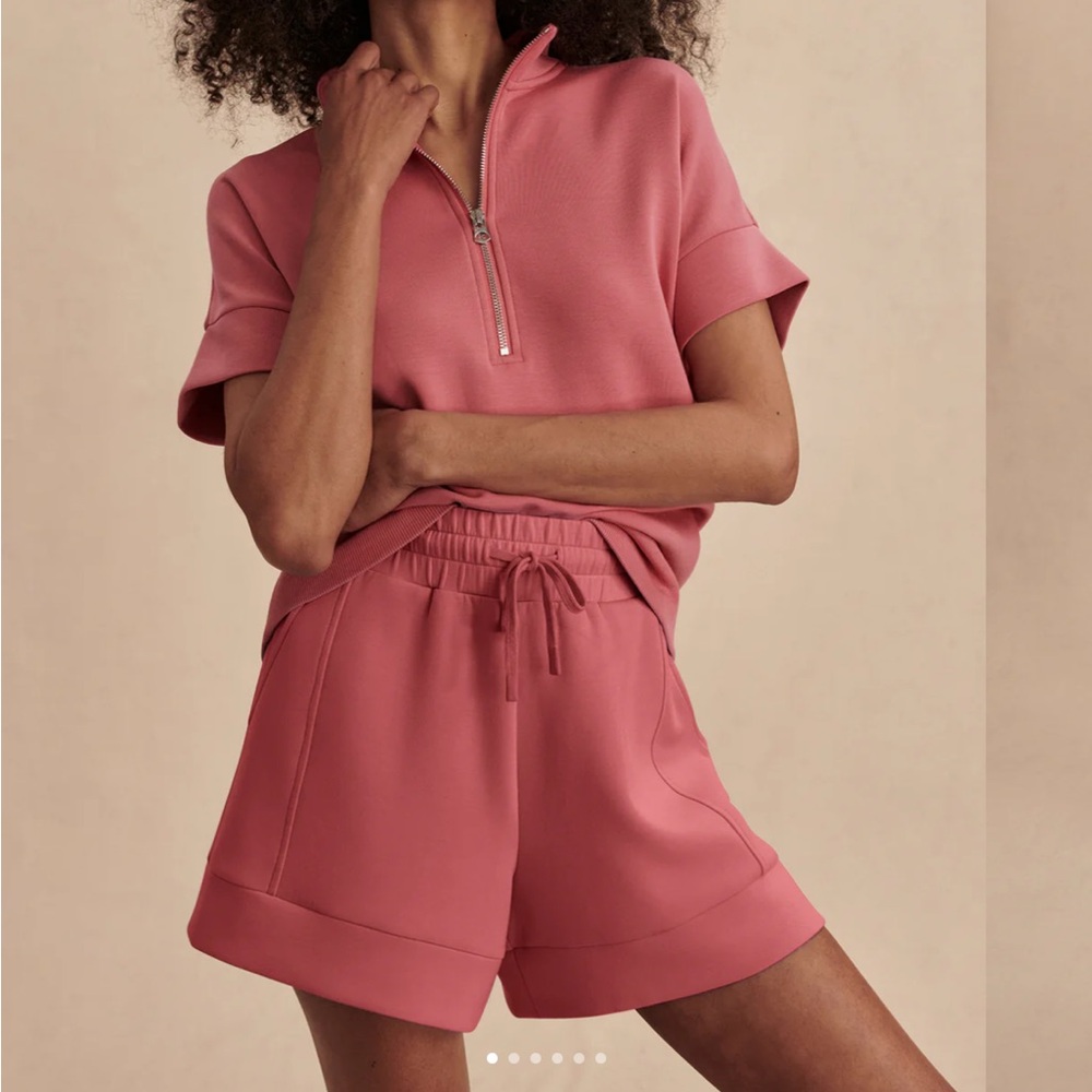 Varley Double-Soft Half-Zip Top and Shorts Set